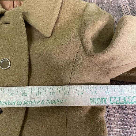 Vintage Regency Cashmere Long Camel Car Coat Size 0 - Picture 10 of 12